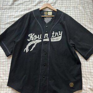 Kapital 16/- Densed Jersey Baseball Shirt (BONE) - Black